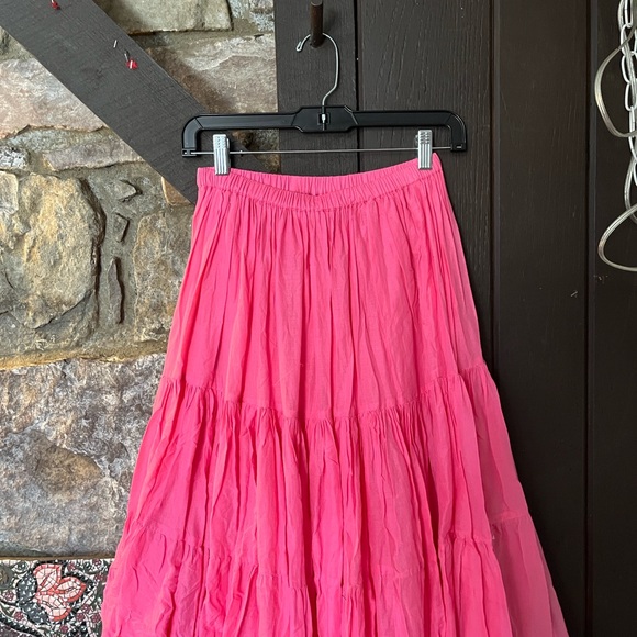 Spell Pink Tiered Maxi Skirt XS - Picture 2 of 6